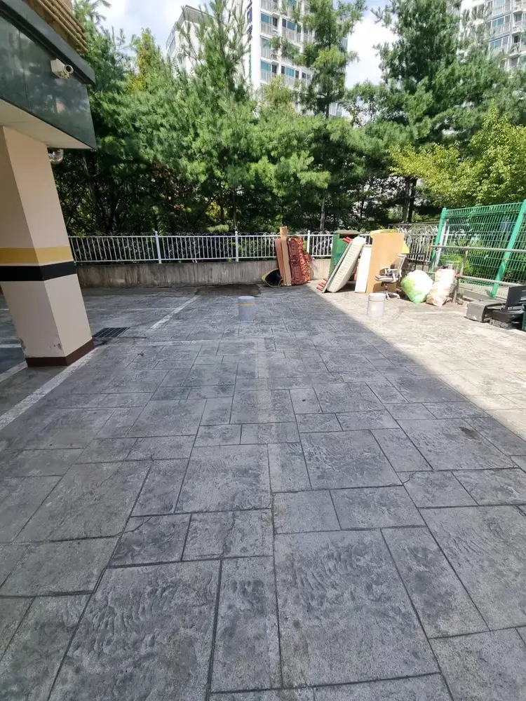 관공서 주차스토퍼 설치 시공 전